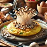 Houbová omeleta s enoki – Vydatná snídaně s lahodnou houbou